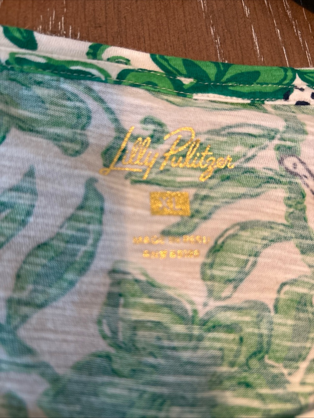 Lilly Pulitzer White Long-Sleeve Top with Green Floral Print - Picture 9 of 9